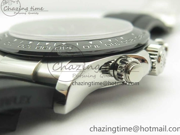 MiroTime 0217 Daytona 116519 Noob 1:1 Best Edition 904L SS Case Gray Black Dial on Black Rubber Strap SA4130 (Free Extra Strap) Durable 3336